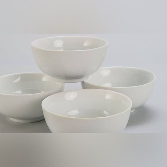 BIA Cordon Bleu Bowls 24 Oz Each Set Of 2  White Porcelain Micro Oven Dishwasher - Picture 9 of 11